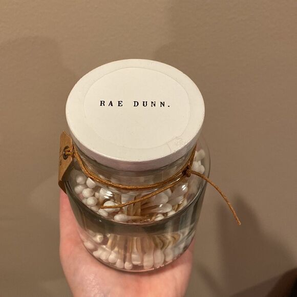 Rae Dunn Glass Cotton Swab Jar - Picture 3 of 4